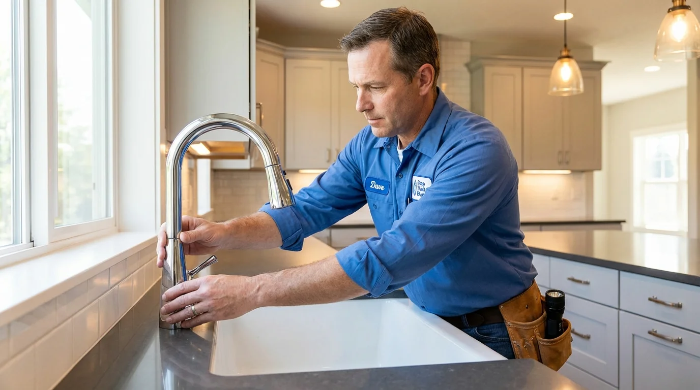 Kitchen faucet installation by Johns Plumbing LLC in Broomall